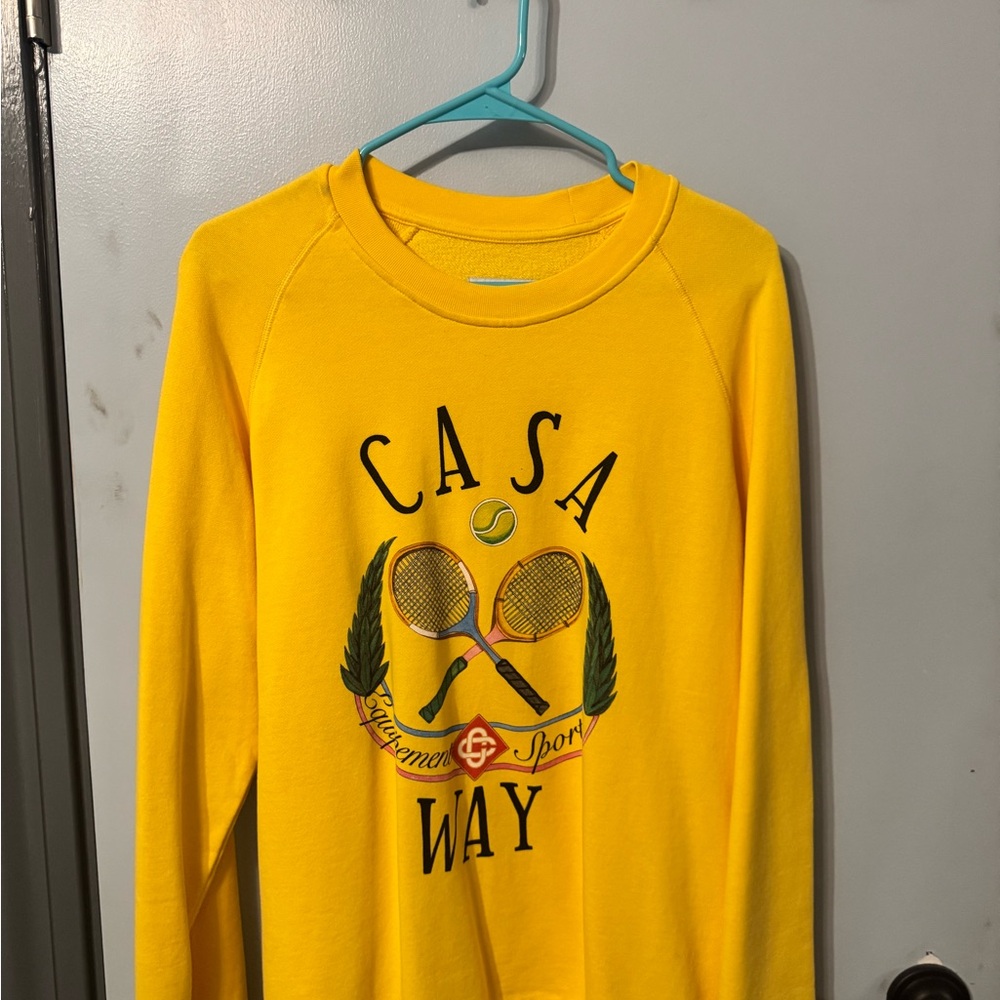 Casablanca Casa Way Yellow Crewneck Sweater
